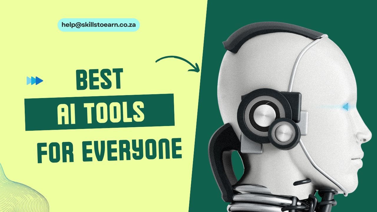 Beginner using AI tools on a laptop in South Africa